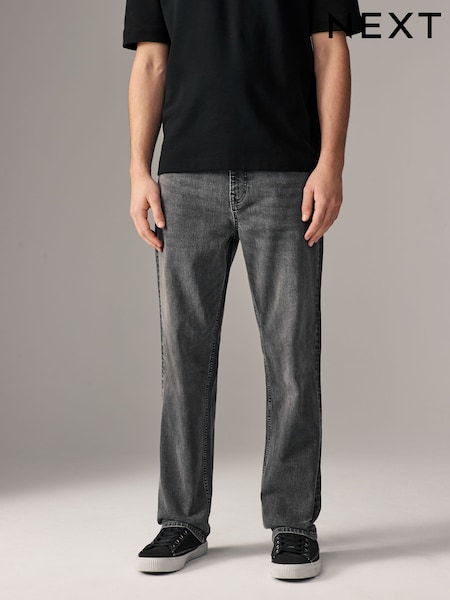 رمادي عتيق - فردي - Straight Fit Classic Stretch Jeans (AD0988) | ‏10.500 د.ك.‏