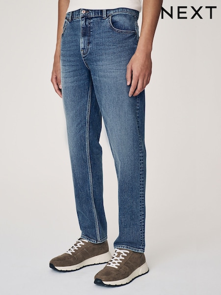Blue Mid Tint Slim Fit Authentic Stretch Denim Jeans (AD1025) | €34