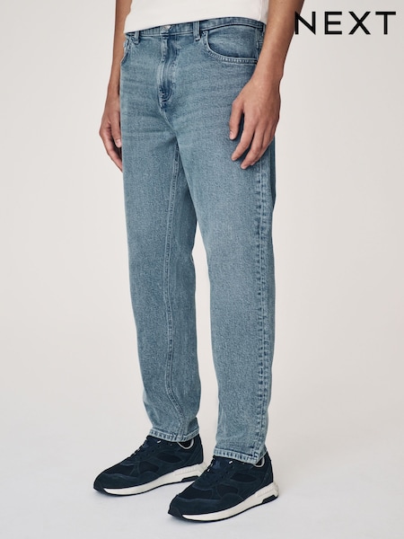 Blue Slate Regular Tapered Fit Vintage Wash Denim Jeans (AD1026) | € 45