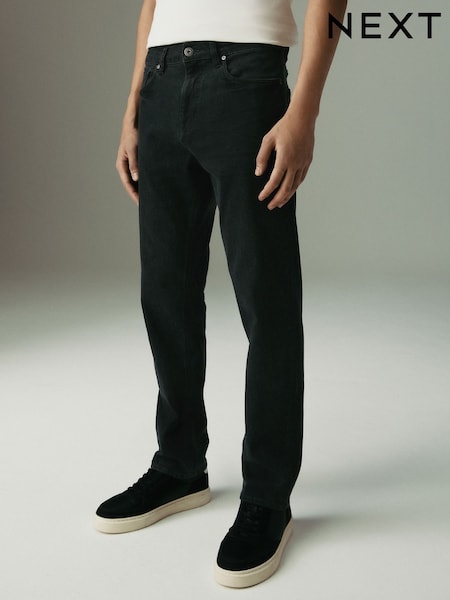 črna - Raven kroj - Lightweight Motion Flex Denim Jeans (AD1028) | € 37