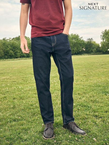 Indigoblau Rinse - Schmale Passform - Signature Japanese Selvedge Denim Jeans (AD1034) | 90 €