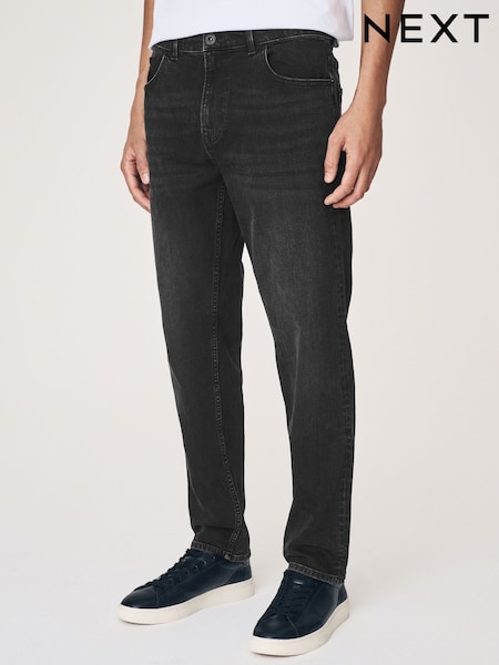 Black Washed Single Slim Fit Classic Stretch Jeans (AD1035) | €32
