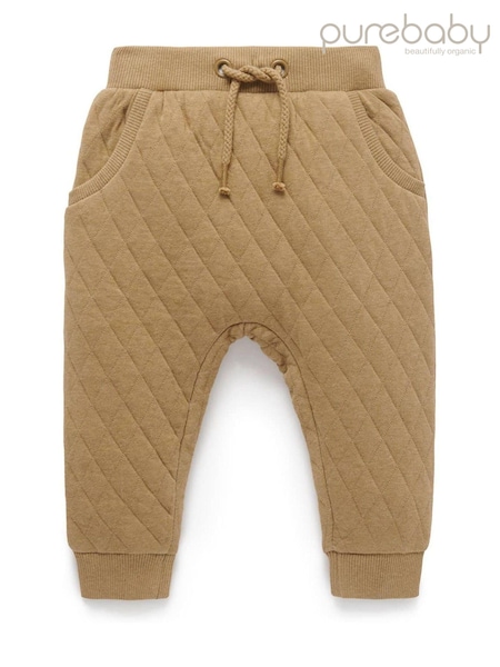 Purebaby Brown Quilted Joggers (AD1078) | €20