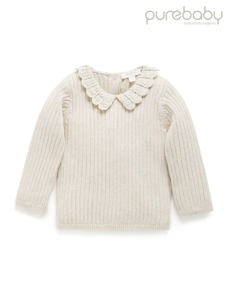 Purebaby Fine Rib Jumper with Collar (AD1079) | 116 LEI
