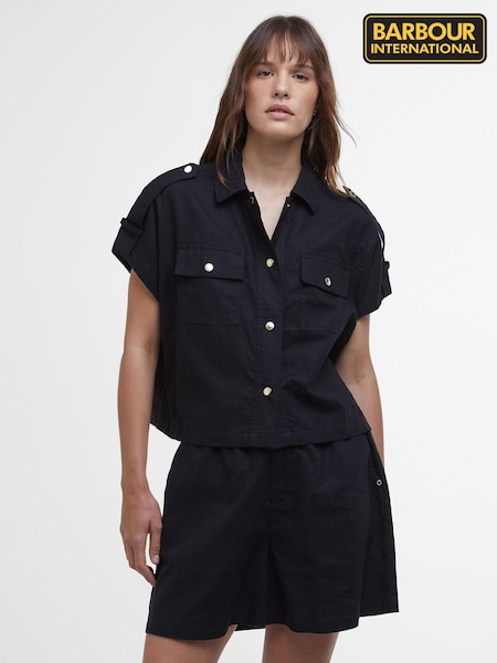 Barbour® International 100% Cotton Priya Black Shirt (AD1102) | €128
