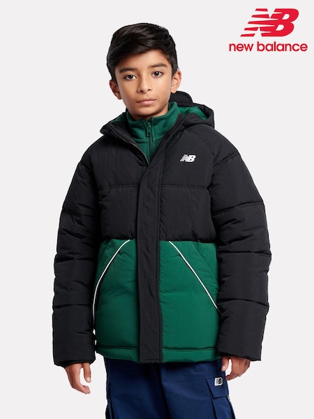 New Balance Black Boys Raglan Puffer Coat (AD1123) | ₪578 - ₪694