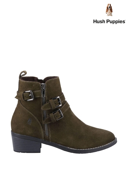 Hush Puppies Green Jenna Ankle Boots (AD1199) | €126