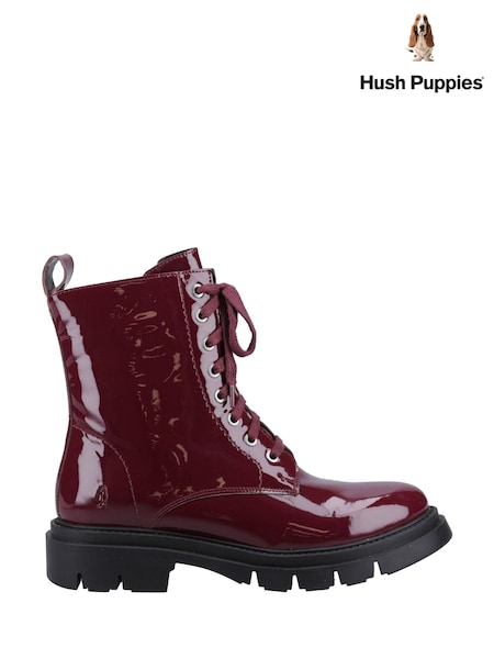Roșu vișiniu - Hush Puppies Rhea Ankle Negru Cizme (AD1211) | 573 LEI