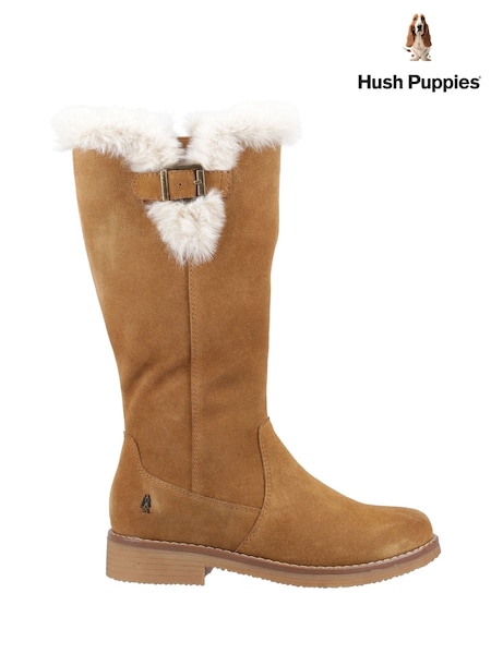 Natural - Hush Puppies Millie Long Boots (AD1219) | 599 LEI