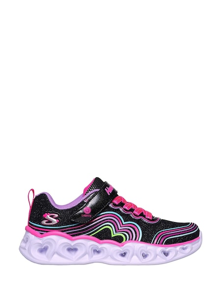 Skechers Black Heart Lights Retro Hearts Trainers (AD1223) | €41