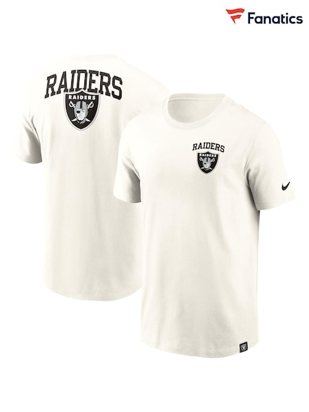 Fanatics Cream 100% Cotton NFL Las Vegas Raiders Short Sleeve Essential T-Shirt (AD1562) | ‏102 د.إ.‏