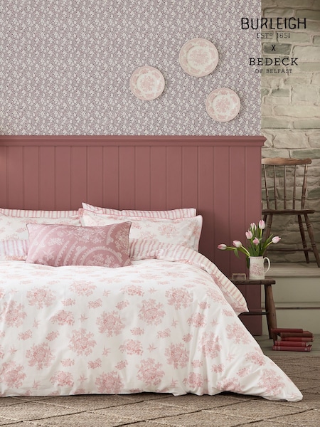 Burleigh X Bedeck Of Belfast Pink Asiatic Pheasants 100% Cotton Duvet Cover and Pillowcase Set (AD1650) | €118 - €197