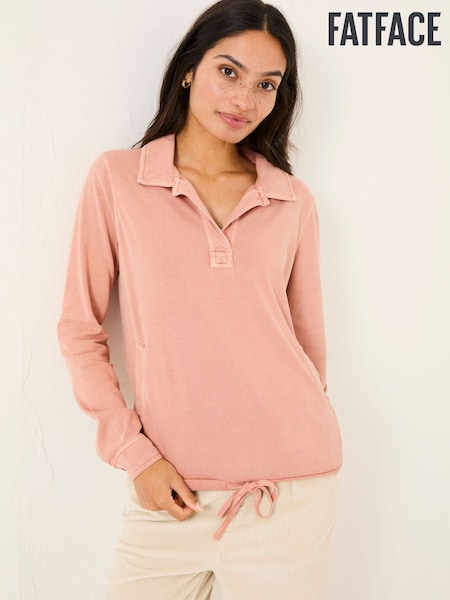 FatFace Jess Nude Pink Popover Jersey Shirt (AD1774) | 2,523 UAH