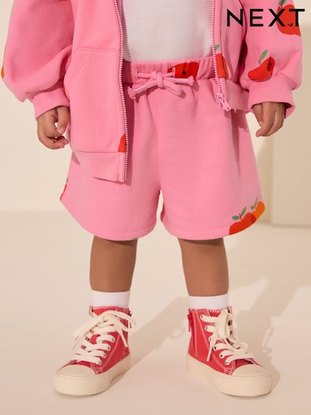 Pink Apple Print Shorts (3mths-7yrs) (AD1785) | R$ 60 - R$ 80