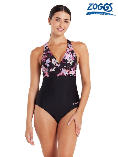 Zoggs Artisan Ruch Crossback Black Swimsuit (AD1796) | €58