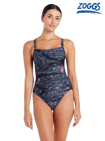Zoggs Dusk Adjustable Classicback Black Swimsuit (AD1801) | AED160
