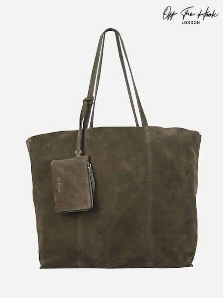 Green - Off The Hook Lauryn Shopper Suede Tote Bag
