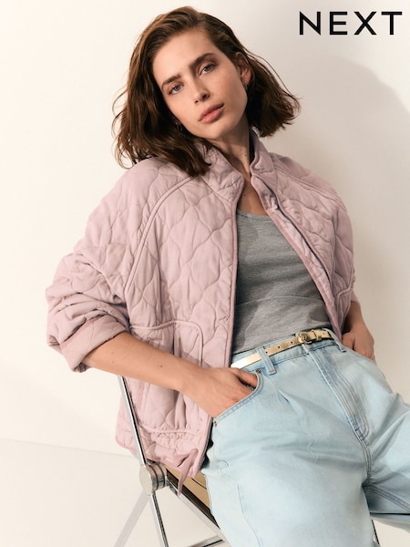 Pink Quilted Jacket (AD1907) | CHF 102
