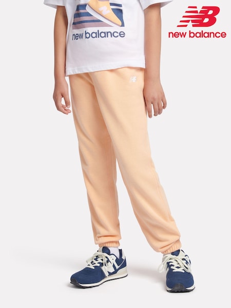 Vaaleanpunainen Tumma - New Balance Tytöt Small Brush Back Logo Verryttelyhousut (AD1967) | €71 - €85