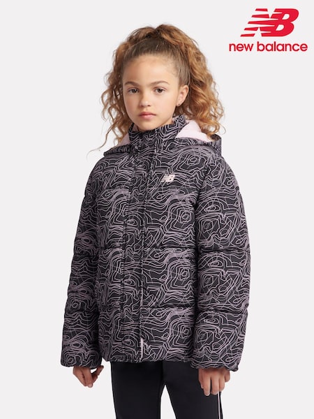 New Balance Black Girls AOP Puffer Coat (AD1968) | AED641 - AED769