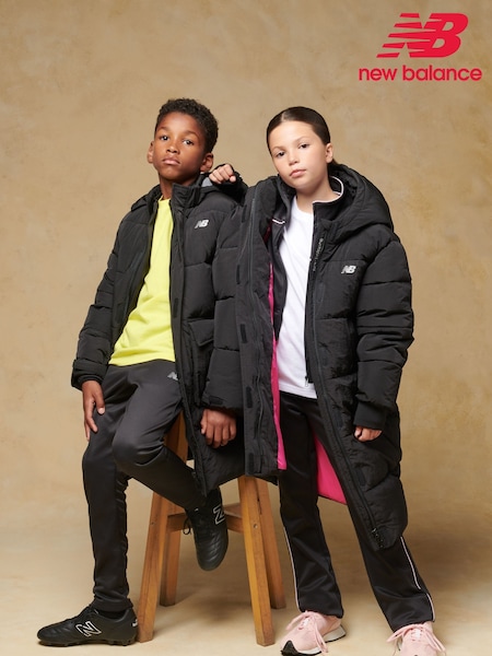 New Balance Black Girls NB Longline Puffer Coat (AD1978) | ₪629 - ₪754