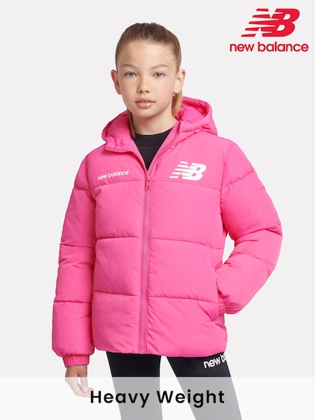 New Balance Pink Girls Graphic Logo Coat (AD1990) | ₪478 - ₪573