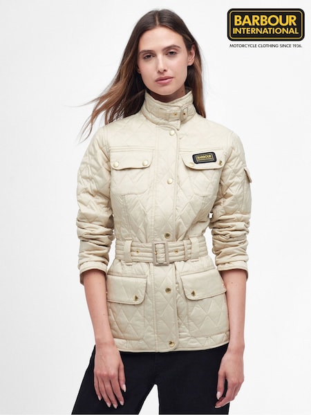 Barbour® International Cream Quilt Jacket (AD1991) | ₪850