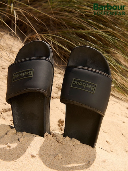 Barbour® Black Cresswell Sliders (AD2003) | ₪202