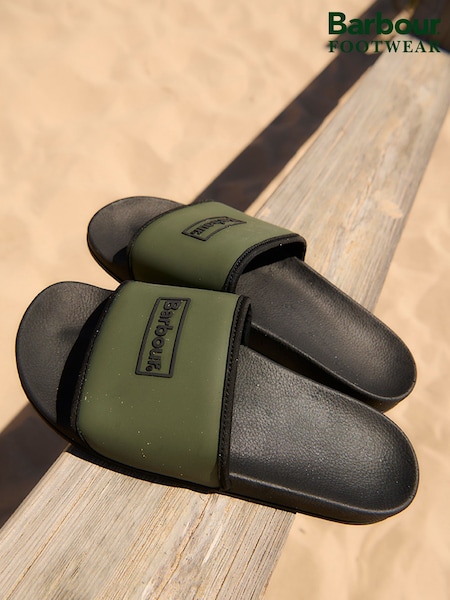 Barbour® Green Cresswell Sliders (AD2010) | ₪202