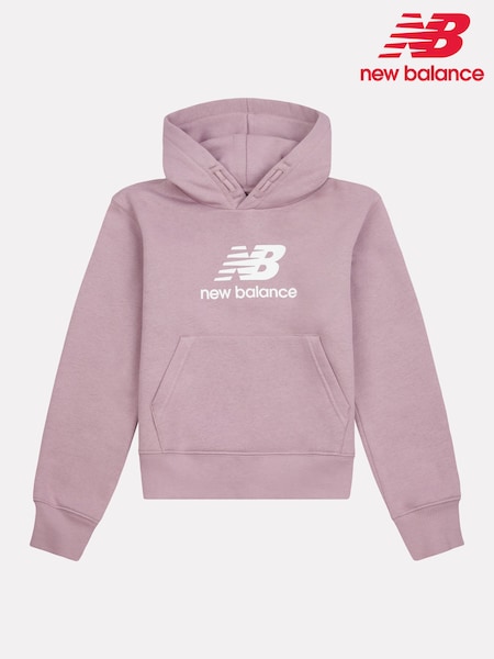 New Balance Red Girls Brush Back Stacked Logo Hoodie (AD2024) | €59 - €71