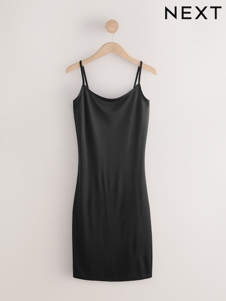Musta - Mikrokuituinen Comfort Slip -alushaalari (AD2168) | €22