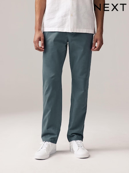 Blue Grey Slim Fit Side Elasticated Stretch Chino Trousers (AD2445) | €28