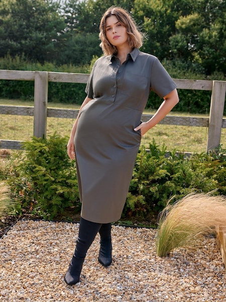 Live Unlimited Green Cotton Utility Dress (AD2457) | €56
