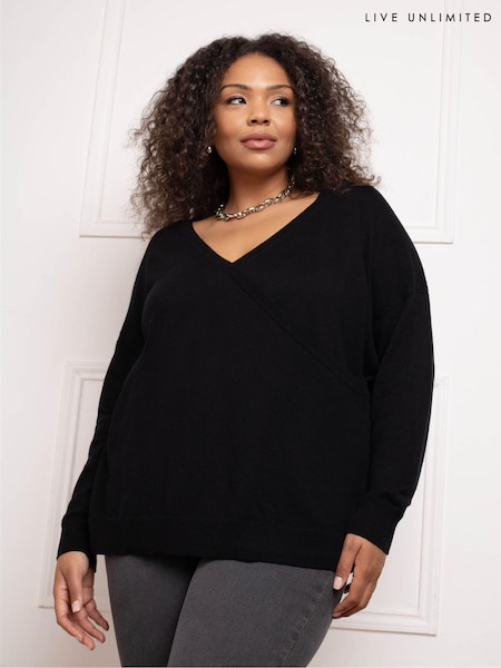 črna - Live Unlimited Wrap Detail Jumper (AD2469) | € 60