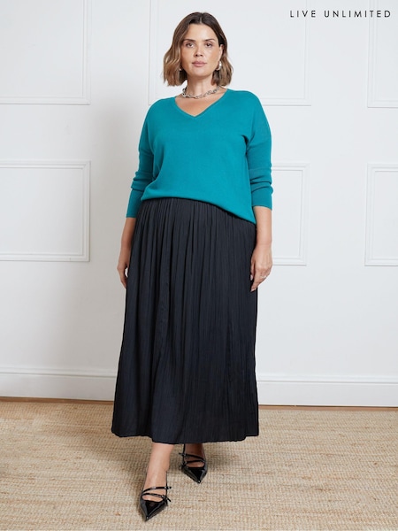 Live Unlimited Black Pleated Midi Skirt (AD2496) | €70