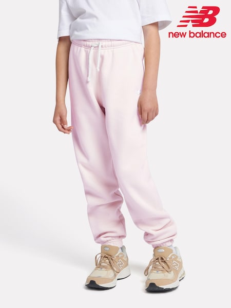 Vaaleanpunainen - New Balance Tytöt Small Brush Back Logo Verryttelyhousut (AD2715) | €71 - €85