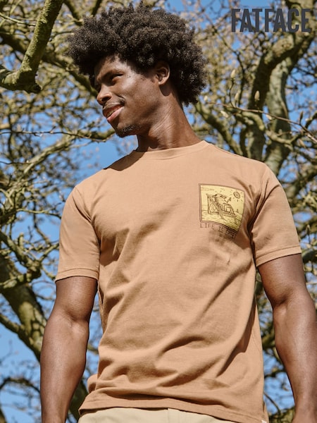 Tan Brown Beeble Doing Nothing Graphic T-Shirt (AD2720) | €37