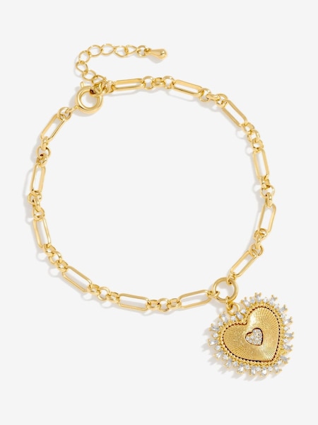Inicio Gold Tone Gift Pouch Heart Chain Bracelet (AD2818) | €35