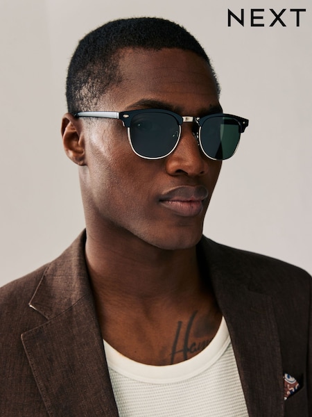 黑色和綠色 - Clubmaster Sunglasses (AD2850) | NT$690