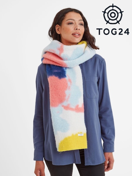 Tog 24 Cream Chrissy Woven Multi Colour Print Scarf (AD3037) | 1,502 UAH