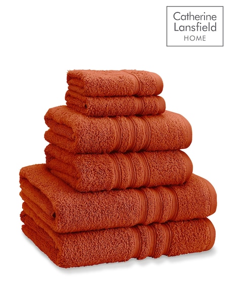 Catherine Lansfield 6 Piece Terracotta Zero Twist 100% Cotton Towel Bale Set (AD3049) | R$ 275