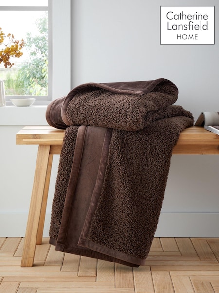 Catherine Lansfield Chocolate So Soft Boucle Throw (AD3052) | 163 QAR