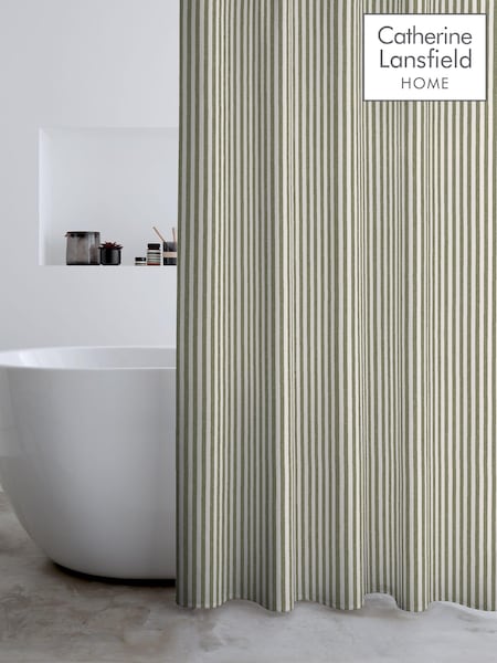 Catherine Lansfield Timeless Stripe Shower Curtain (AD3301) | R$ 160