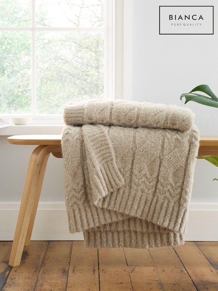 Bianca Cosy Soft Cable Knit Throw (AD3328) | 345 zł