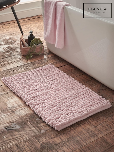 Bianca Pink Aspen Bobble Bath Mat (AD3354) | €21