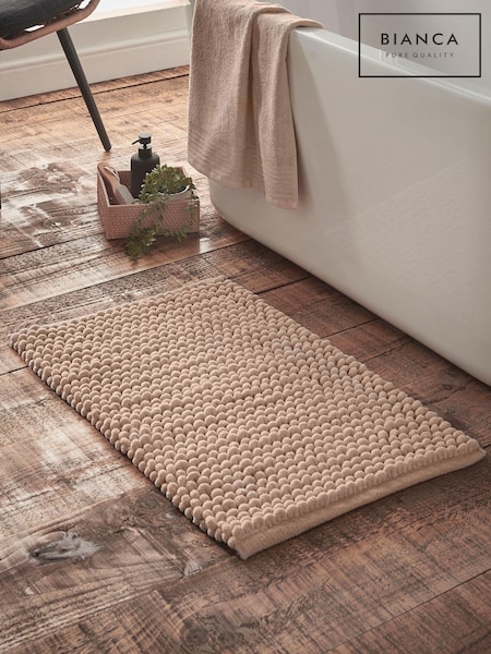 Bianca Natural Aspen Bobble Bath Mat (AD3369) | €21