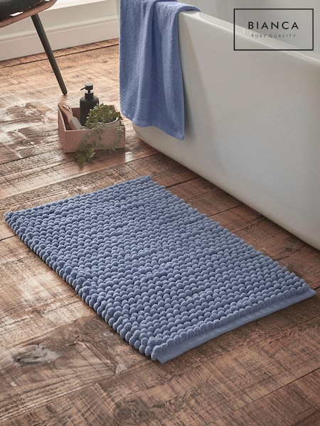 Bianca Blue Aspen Bobble Bath Mat (AD3380) | €22
