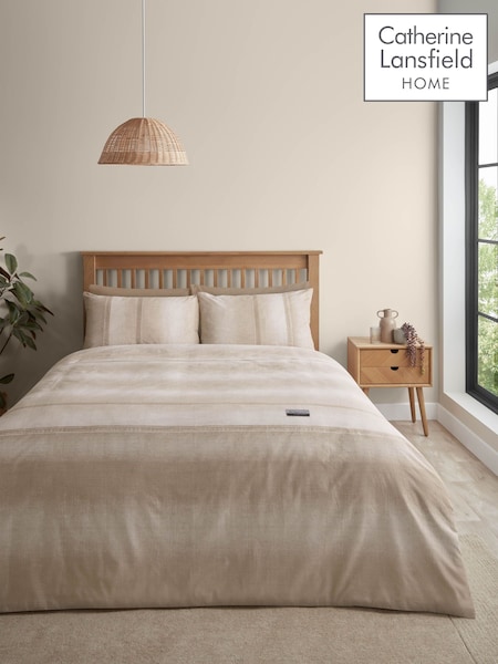 Catherine Lansfield Natural Denim Duvet Cover and Pillowcase Set (AD3431) | AED87 - AED151