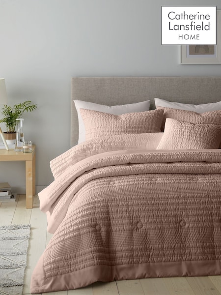 Catherine Lansfield Clay Lennon Stripe Duvet Cover Set (AD3451) | €34 - €62