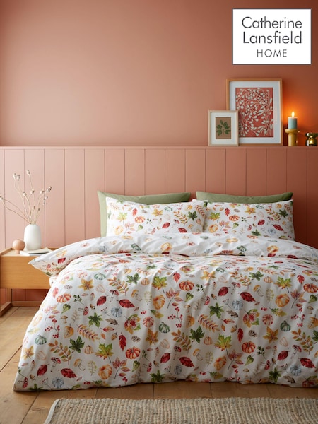 Catherine Lansfield Orange Autumn Pumpkins Reversible Duvet Cover Set (AD3467) | €23 - €37